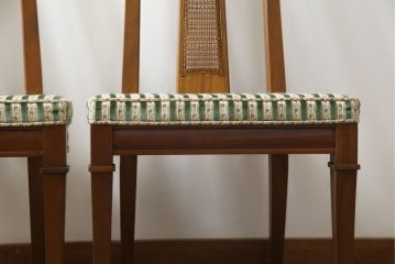 中古　DREXEL HERITAGE(ドレクセルヘリテイジ)　TRIUNE(トライユン)　リゾート風インテリアにもおすすめ!エレガントなダイニングチェア2脚セット(サイドチェア、椅子、イス)(R-062512)