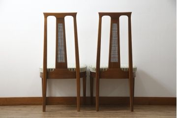 中古　DREXEL HERITAGE(ドレクセルヘリテイジ)　TRIUNE(トライユン)　リゾート風インテリアにもおすすめ!エレガントなダイニングチェア2脚セット(サイドチェア、椅子、イス)(R-062512)