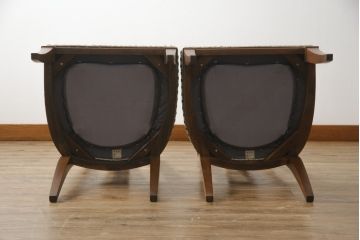 中古　DREXEL HERITAGE(ドレクセルヘリテイジ)　TRIUNE(トライユン)　リゾート風インテリアにもおすすめ!エレガントなダイニングチェア2脚セット(サイドチェア、椅子、イス)(R-062512)