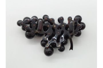 アンティーク　葡萄(ぶどう)?　着こなしのアクセントとなる帯留め(べっ甲?、鼈甲、帯締め、着物道具、和装小物、アクセサリー、ケース付き)(R-062513)