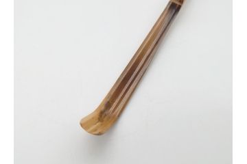 如意庵　立花大亀　三代目　稲尾誠中斎　「無一物」　竹茶杓(誠中齋、筒付き、茶道具、共箱付き、外箱付き)(R-062515)