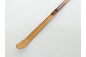 即中斎　自作　黒田正玄　下削り　竹茶杓　涼風(竹、筒付き、茶道具、共箱付き、外箱付き)(R-062516)