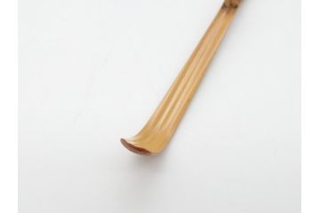 即中斎　自作　黒田正玄　下削り　竹茶杓　涼風(竹、筒付き、茶道具、共箱付き、外箱付き)(R-062516)