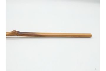 即中斎　自作　黒田正玄　下削り　竹茶杓　涼風(竹、筒付き、茶道具、共箱付き、外箱付き)(R-062516)