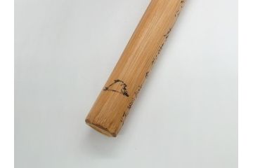 前大徳　小堀定泰　竹茶杓　自筆　深山路(極札付き、竹、筒付き、茶道具、共箱付き、外箱付き)(R-062517)