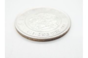 古銭　明治38年　新1円銀貨(小型)　天保4枚　安政4枚　一分銀　天保二朱判金　硬貨10枚(一円、一圓、二朱金、金貨、コイン)(R-062519)