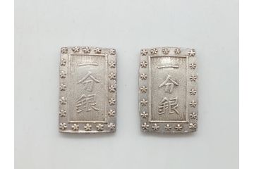 古銭　明治38年　新1円銀貨(小型)　天保4枚　安政4枚　一分銀　天保二朱判金　硬貨10枚(一円、一圓、二朱金、金貨、コイン)(R-062519)