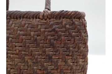 国産　山葡萄(ぶどう)　シンプルなデザインで合わせやすいかごバッグ(籠、カゴ、かばん、バック)(R-062524)