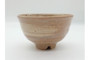 年代物　朝鮮三島　羊三十六　4寸皿　約12cm　素朴な土の風合いが感じられる茶碗(割高台、三島茶碗、柿茶碗、柿の蔕茶碗、四寸、和食器、和皿、共箱付き)(R-062531)