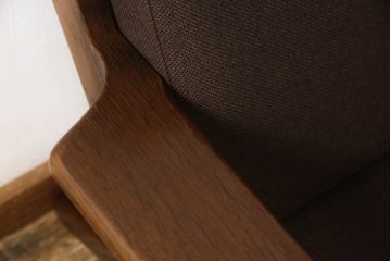 デンマークビンテージ　GETAMA(ゲタマ)　Hans J Wegner(ハンス・J・ウェグナー)　GE290　オーク材　くつろぎの空間を演出するアームチェア(椅子、イス、1P、一人掛けソファ、1人掛けソファ、ヴィンテージ、北欧)(R-062535)