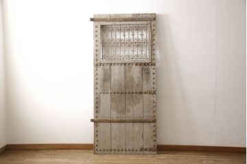 ヨーロッパアンティーク　建物の主役になるお洒落なフェンス付きドア(扉、建具)(R-062540)