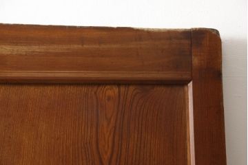 アンティーク建具　新潟越後　総欅(ケヤキ)材　シンプルだが重厚感ある佇まいが魅力の蔵戸1枚(引き戸、玄関戸)(R-062543)