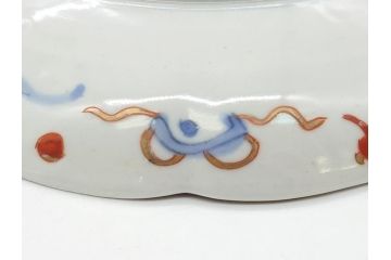 明治期　伊万里焼　錦手　金襴手　染錦　二重角富(角冨)　金彩　色絵　桃図　草花文　8.3寸皿　約25cm　煌びやかで豪華な絵付けの大皿2枚セット(深皿、和皿、和食器、八寸三分)(R-062553)