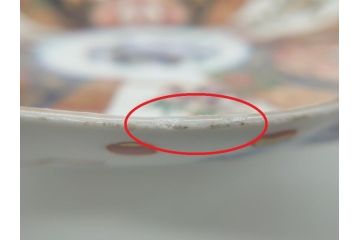 明治期　伊万里焼　錦手　金襴手　染錦　二重角富(角冨)　金彩　色絵　桃図　草花文　8.3寸皿　約25cm　煌びやかで豪華な絵付けの大皿2枚セット(深皿、和皿、和食器、八寸三分)(R-062554)