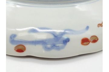 明治期　伊万里焼　錦手　金襴手　染錦　二重角富(角冨)　金彩　色絵　桃図　草花文　8.3寸皿　約25cm　煌びやかで豪華な絵付けの大皿2枚セット(深皿、和皿、和食器、八寸三分)(R-062555)