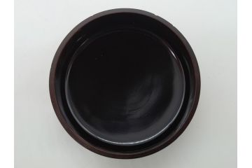 時代物　明治期　松葉　蒔絵　木製　棗(共箱付き、金地、松の実、茶器、茶道具、漆器、漆工芸)(R-062568)