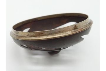 希少　金寿堂　名人　雨宮宗造　龍毛彫り　鐡香炉　鉄製(共箱付き、香爐、三つ脚)(R-062569)