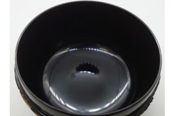 漆芸作家　篠原如雪　波丹頂鶴平棗(共箱付き、茶器、茶道具、漆工芸、漆器)(R-062570)