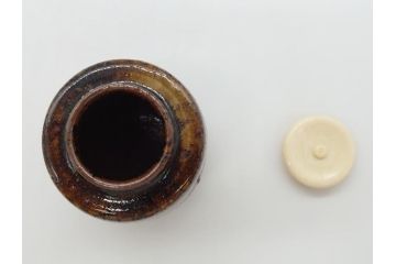丹波焼　石田陶春　丹波茶入　清栄(共箱付き、茶道具、和食器)(R-062575)