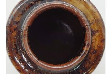 丹波焼　石田陶春　丹波茶入　清栄(共箱付き、茶道具、和食器)(R-062575)
