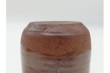 丹波焼　石田陶春　丹波茶入　清栄(共箱付き、茶道具、和食器)(R-062575)