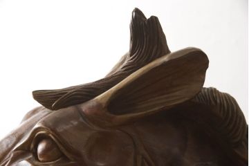 ビンテージ　特大!　隆々とした筋肉や流れる毛の表現がリアルな馬のオブジェ(ディスプレイ、店舗什器、ヴィンテージ)(R-062578)