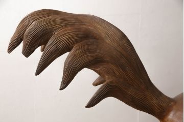 ビンテージ　特大!　隆々とした筋肉や流れる毛の表現がリアルな馬のオブジェ(ディスプレイ、店舗什器、ヴィンテージ)(R-062578)