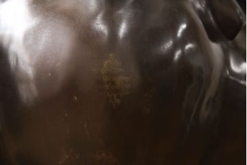 和製アンティーク　激レア!!　極上黄銅　ブロンズ　獅子2体セット(阿像、狛犬、阿吽)(R-062579)