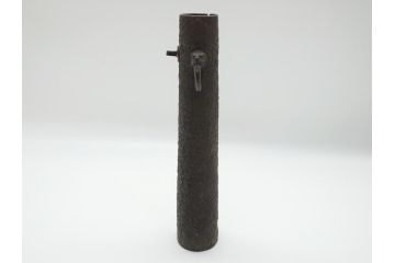 古銅　花入　筑前芦屋　獅子耳付　今宵の主(共箱付き、花瓶、花器、花生)(R-062589)