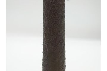 古銅　花入　筑前芦屋　獅子耳付　今宵の主(共箱付き、花瓶、花器、花生)(R-062589)