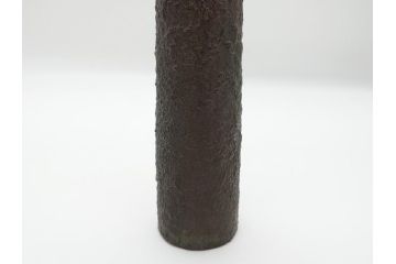 古銅　花入　筑前芦屋　獅子耳付　今宵の主(共箱付き、花瓶、花器、花生)(R-062589)