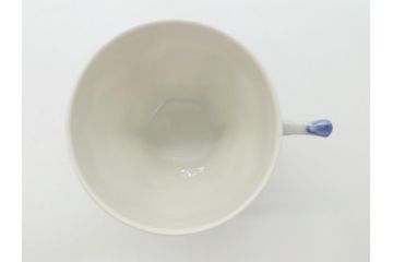 デンマーク　ROYAL　COPENHAGEN(ロイヤルコペンハーゲン)　ブルーフルーテッド　フルレース　ペア　コーヒーカップ&ソーサー2客セット(洋食器)(定価約110000円)(R-062595)