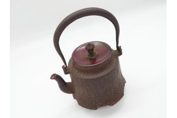 大正〜昭和初期　鉄瓶(藤紋?、草紋?、急須、茶道具)(R-062597)