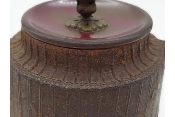 大正〜昭和初期　鉄瓶(藤紋?、草紋?、急須、茶道具)(R-062597)
