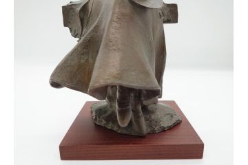 1000体限定　大道寺光弘　「風はこぶ夢」　ブロンズ像　718/1000　台座付き(箱なし、女性像、置物、オブジェ)(R-062598)