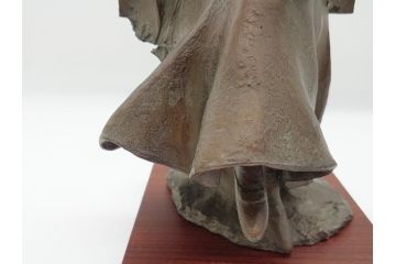 1000体限定　大道寺光弘　「風はこぶ夢」　ブロンズ像　718/1000　台座付き(箱なし、女性像、置物、オブジェ)(R-062598)