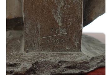 1000体限定　大道寺光弘　「風はこぶ夢」　ブロンズ像　718/1000　台座付き(箱なし、女性像、置物、オブジェ)(R-062598)