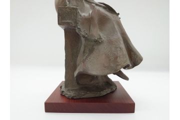 1000体限定　大道寺光弘　「風はこぶ夢」　ブロンズ像　718/1000　台座付き(箱なし、女性像、置物、オブジェ)(R-062598)