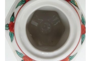 中国　古玩　大明萬暦年製　赤絵　龍図　香炉(香爐、三つ足)(R-062599)