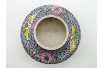 明治〜大正　変わり型　香炉　鳳凰文　草花文　変形(粉彩?、中国?、三つ足)(R-062603)