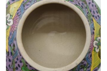 明治〜大正　変わり型　香炉　鳳凰文　草花文　変形(粉彩?、中国?、三つ足)(R-062603)