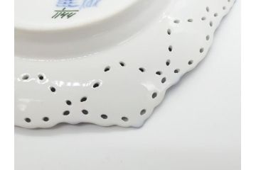 デンマーク　ROYAL　COPENHAGEN(ロイヤルコペンハーゲン)　ブルーフルーテッド　フルレース　ダブルレース　皿2客セット(プレート、洋食器)(定価約220000円)(R-062610)