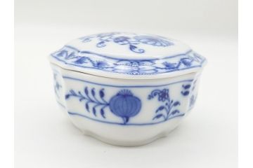 ドイツ　マイセン　Meissen　ブルーオニオン シュガーポット&ボンボン入れセット(菓子器、小物入れ、蓋物、洋食器)(定価:シュガーポット約33,000円、ボンボン入れ約37,400円)(R-062616)
