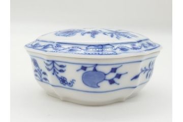 ドイツ　マイセン　Meissen　ブルーオニオン シュガーポット&ボンボン入れセット(菓子器、小物入れ、蓋物、洋食器)(定価:シュガーポット約33,000円、ボンボン入れ約37,400円)(R-062616)