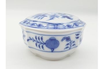 ドイツ　マイセン　Meissen　ブルーオニオン シュガーポット&ボンボン入れセット(菓子器、小物入れ、蓋物、洋食器)(定価:シュガーポット約33,000円、ボンボン入れ約37,400円)(R-062616)