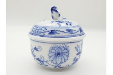 ドイツ　マイセン　Meissen　ブルーオニオン シュガーポット&ボンボン入れセット(菓子器、小物入れ、蓋物、洋食器)(定価:シュガーポット約33,000円、ボンボン入れ約37,400円)(R-062616)
