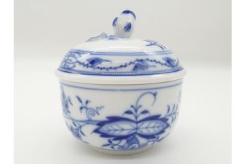 ドイツ　マイセン　Meissen　ブルーオニオン シュガーポット&ボンボン入れセット(菓子器、小物入れ、蓋物、洋食器)(定価:シュガーポット約33,000円、ボンボン入れ約37,400円)(R-062616)