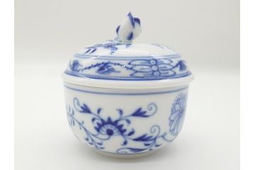 ドイツ　マイセン　Meissen　ブルーオニオン シュガーポット&ボンボン入れセット(菓子器、小物入れ、蓋物、洋食器)(定価:シュガーポット約33,000円、ボンボン入れ約37,400円)(R-062616)