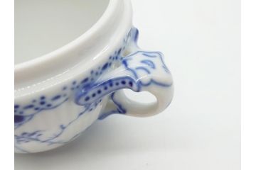 デンマーク　ROYAL COPENHAGEN　ロイヤルコペンハーゲン　ブルーフルーテッド　ハーフレース　シュガーボウル(シュガーポット、洋食器)(定価38,500円)(R-062617)