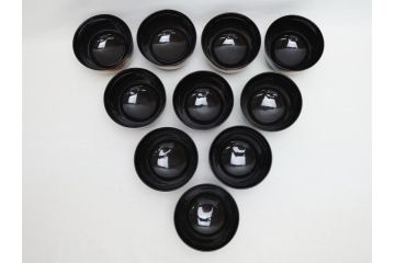 輪島塗　老松　蒔絵　木製　吸物椀10客セット(雑煮椀、黒漆、お椀、漆器)(R-062619)